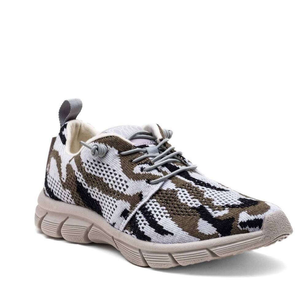 NEW WOOLLOOMOOLOO men's fraser ii sneaker in sand camo merino wool